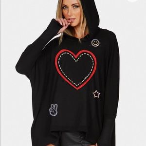 Lauren moshi black hooded long sleeve- never worn!
